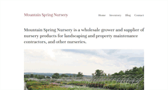 Desktop Screenshot of mountainspringnursery.com