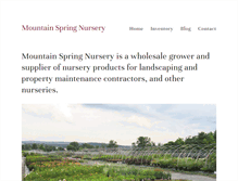 Tablet Screenshot of mountainspringnursery.com